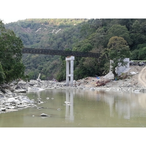 湖南贝雷桥安装案例—云南腾冲81米双排单层桥